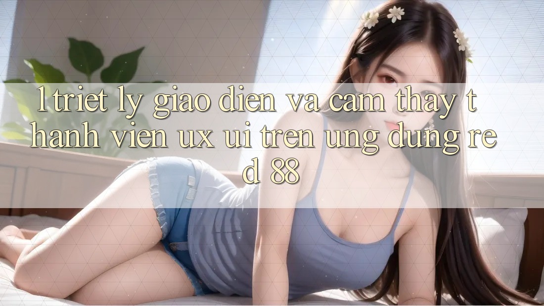 1. Triết Lý Giao diện Và Cảm thấy Thành viên (UX/UI) Trên Ứng dụng red 88