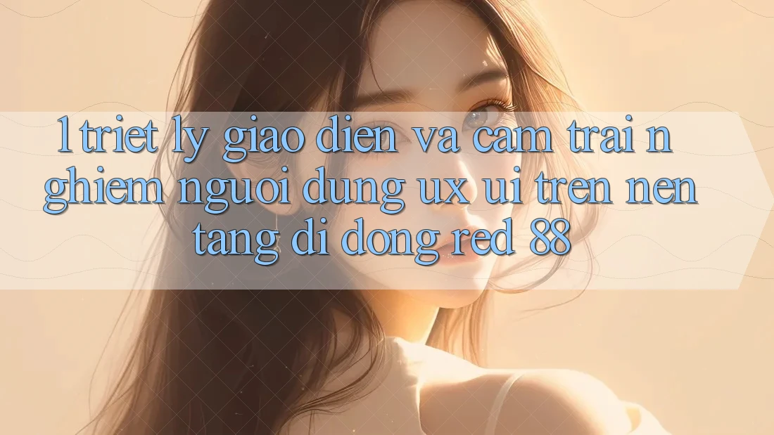 1. Triết Lý Giao diện Và Cảm trải nghiệm Người Dùng (UX/UI) Trên Nền tảng di động red 88