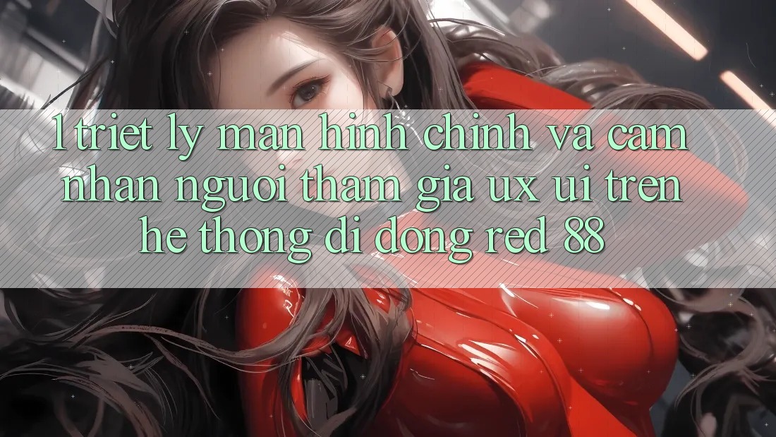 1. Triết Lý Màn hình chính Và Cảm nhận Người tham gia (UX/UI) Trên Hệ thống di động red 88