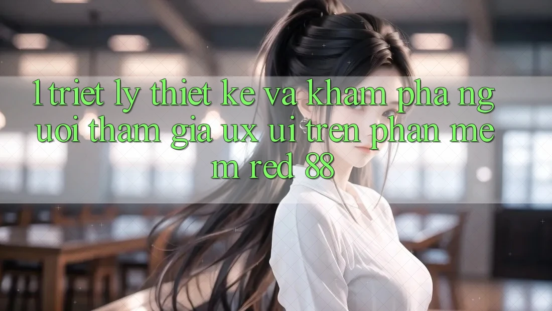 1. Triết Lý Thiết Kế Và Khám phá Người tham gia (UX/UI) Trên Phần mềm red 88