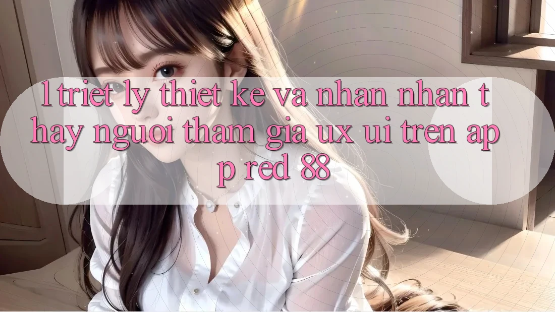 1. Triết Lý Thiết Kế Và Nhận nhận thấy Người tham gia (UX/UI) Trên App red 88