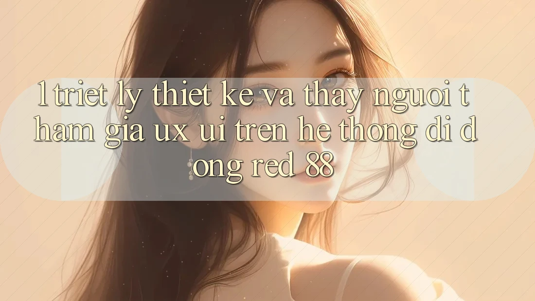 1. Triết Lý Thiết Kế Và Thấy Người tham gia (UX/UI) Trên Hệ thống di động red 88