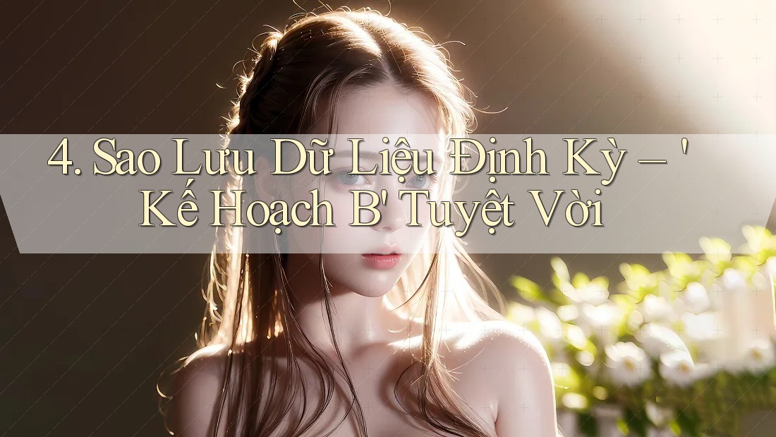 4. Sao Lưu Dữ Liệu Định Kỳ – 'Kế Hoạch B' Tuyệt Vời 4. Sao Lưu Dữ Liệu Định Kỳ – 'Kế Hoạch B' Tuyệt Vời