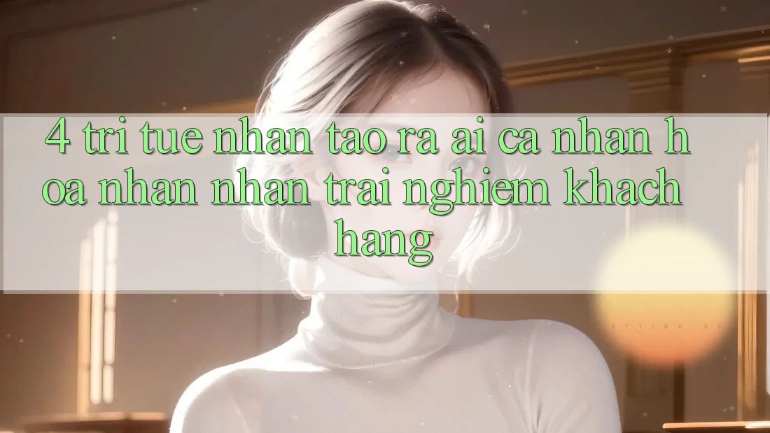 4. Trí Tuệ Nhân Tạo ra (AI) Cá Nhân Hóa Nhận nhận trải nghiệm Khách Hàng