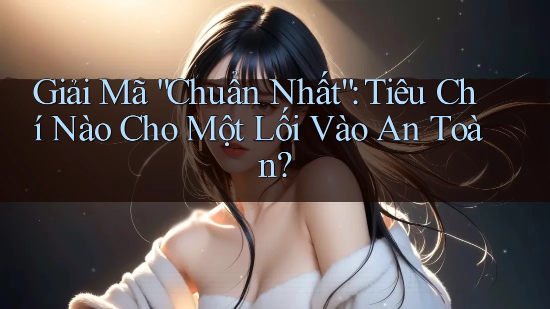 Giải Mã “Chuẩn Nhất”: Tiêu Chí Nào Cho Một Lối Vào An Toàn?
