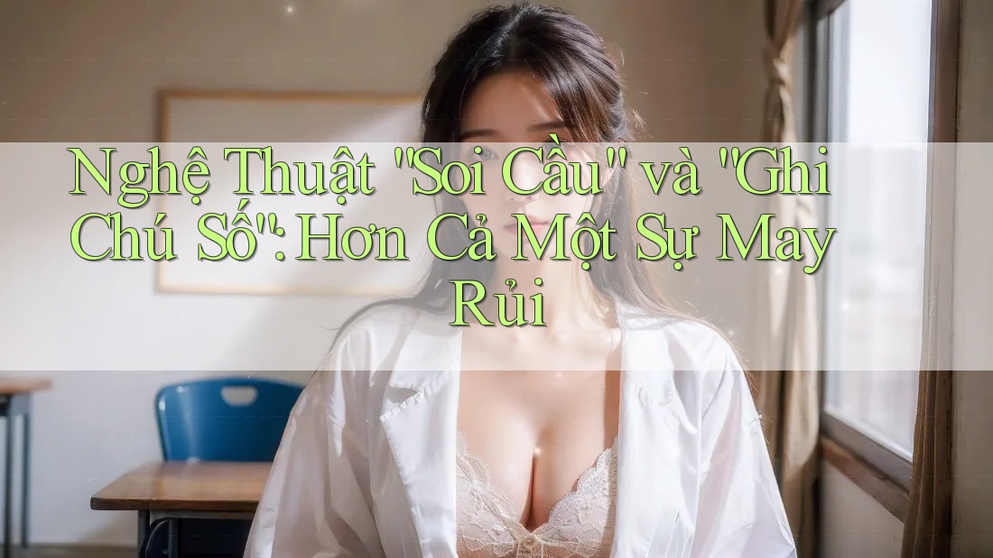 Nghệ Thuật “Soi Cầu” và “Ghi Chú Số”: Hơn Cả Một Sự May Rủi